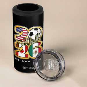 Soccer Football Lover 4 in 1 Can Cooler Tumbler USA Canada Mexico Pride 2026 TS11 Print Your Wear