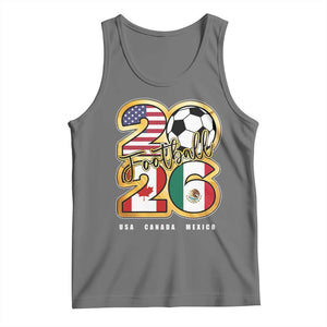 Soccer Football Lover Tank Top USA Canada Mexico Pride 2026 TS11 Black Heather Print Your Wear