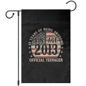 13th Birthday 2026 Garden Flag Vintage 2013 Official Teenager 13 Years Of Being Awesome TS11 Black Print Your Wear