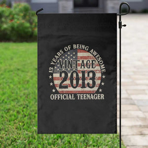 13th Birthday 2026 Garden Flag Vintage 2013 Official Teenager 13 Years Of Being Awesome TS11 Print Your Wear
