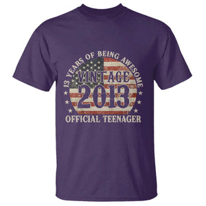 13th Birthday 2026 T Shirt Vintage 2013 Official Teenager 13 Years Of Being Awesome TS11 Purple Print Your Wear