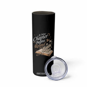 A New Chapter Begins Retired 2026 Skinny Tumbler Retired Teacher Floral Book TS11 Print Your Wear