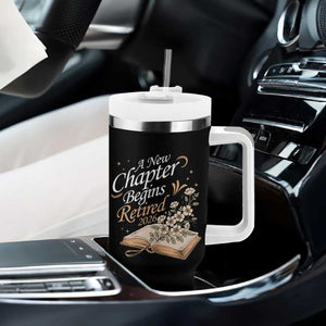 A New Chapter Begins Retired 2026 Tumbler With Handle Retired Teacher Floral Book TS11 Print Your Wear
