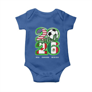 Soccer Football Lover Baby Onesie USA Canada Mexico Pride 26 TS11 Royal Blue Print Your Wear