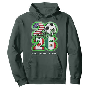 Soccer Football Lover Hoodie USA Canada Mexico Pride 26 TS11 Dark Forest Green Print Your Wear