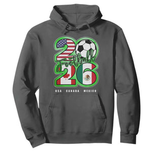 Soccer Football Lover Hoodie USA Canada Mexico Pride 26 TS11 Dark Heather Print Your Wear