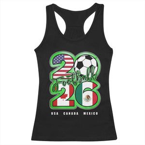 Soccer Football Lover Racerback Tank Top USA Canada Mexico Pride 26 TS11 Black Print Your Wear