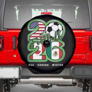 Soccer Football Lover Spare Tire Cover USA Canada Mexico Pride 26 TS11 Black Print Your Wear