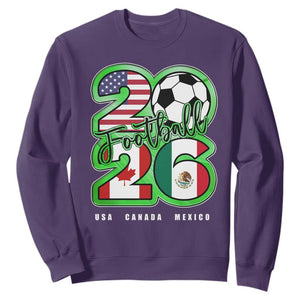 Soccer Football Lover Sweatshirt USA Canada Mexico Pride 26 TS11 Purple Print Your Wear