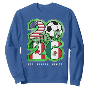 Soccer Football Lover Sweatshirt USA Canada Mexico Pride 26 TS11 Royal Blue Print Your Wear