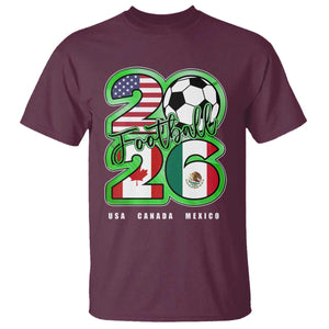 Soccer Football Lover T Shirt USA Canada Mexico Pride 26 TS11 Maroon Print Your Wear