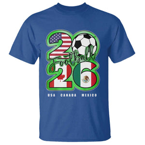 Soccer Football Lover T Shirt USA Canada Mexico Pride 26 TS11 Royal Blue Print Your Wear