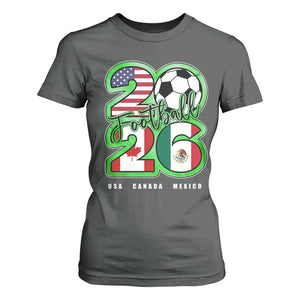 Soccer Football Lover T Shirt For Women USA Canada Mexico Pride 26 TS11 Dark Heather Print Your Wear