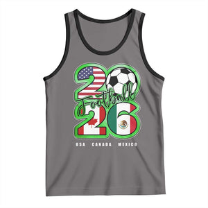 Soccer Football Lover Tank Top USA Canada Mexico Pride 26 TS11 Deep Heather Black Print Your Wear