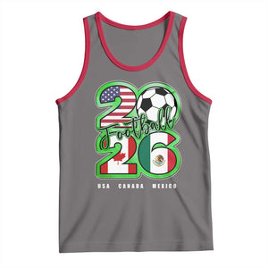 Soccer Football Lover Tank Top USA Canada Mexico Pride 26 TS11 Deep Heather Red Print Your Wear
