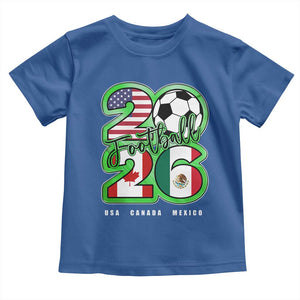 Soccer Football Lover Toddler T Shirt USA Canada Mexico Pride 26 TS11 Royal Blue Print Your Wear