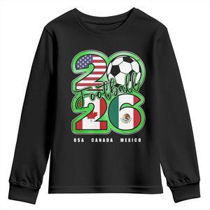 Soccer Football Lover Youth Sweatshirt USA Canada Mexico Pride 26 TS11 Black Print Your Wear