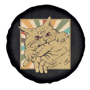 Funny Cat Bite Horror Anime Crazy Kitten Japanese Spare Tire Cover TS11 Print Your Wear
