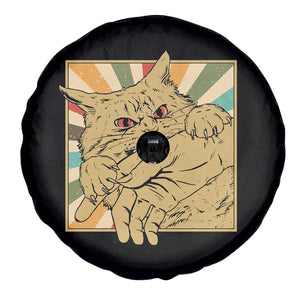 Funny Cat Bite Horror Anime Crazy Kitten Japanese Spare Tire Cover TS11 Print Your Wear