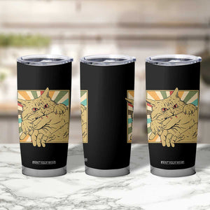 Funny Cat Bite Horror Anime Crazy Kitten Japanese Tumbler Cup TS11 Print Your Wear
