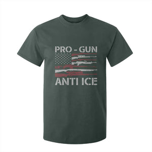 Pro Gun Anti Ice T Shirt For Kid Vintage American Flag 2nd Amendment Support TS11 Dark Forest Green Print Your Wear