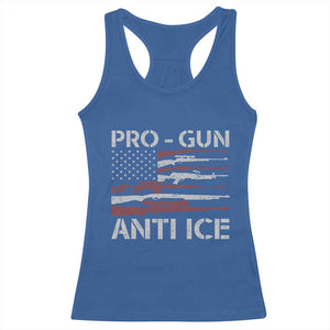 Pro Gun Anti Ice Racerback Tank Top Vintage American Flag 2nd Amendment Support TS11 Royal Blue Print Your Wear