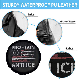 Pro Gun Anti Ice Spare Tire Cover Vintage American Flag 2nd Amendment Support TS11 Print Your Wear