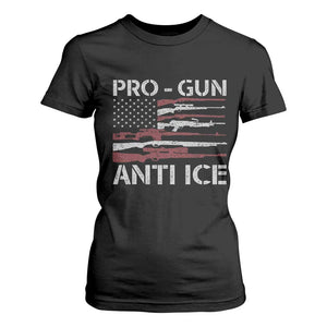 Pro Gun Anti Ice T Shirt For Women Vintage American Flag 2nd Amendment Support TS11 Black Print Your Wear