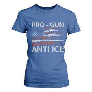 Pro Gun Anti Ice T Shirt For Women Vintage American Flag 2nd Amendment Support TS11 Royal Blue Print Your Wear