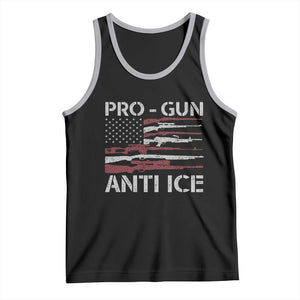 Pro Gun Anti Ice Tank Top Vintage American Flag 2nd Amendment Support TS11 Black Athletic Heather Print Your Wear