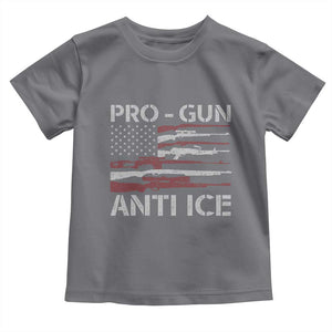 Pro Gun Anti Ice Toddler T Shirt Vintage American Flag 2nd Amendment Support TS11 Charcoal Print Your Wear