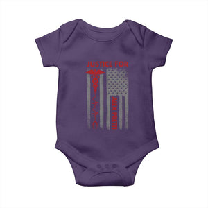 Justice For Alex Pretti Baby Onesie Minneapolis Tribute 2026 ICU Nurse American Flag TS11 Purple Print Your Wear
