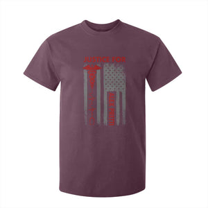 Justice For Alex Pretti T Shirt For Kid Minneapolis Tribute 2026 ICU Nurse American Flag TS11 Maroon Print Your Wear