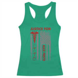 Justice For Alex Pretti Racerback Tank Top Minneapolis Tribute 2026 ICU Nurse American Flag TS11 Irish Green Print Your Wear