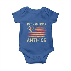 Pro American Anti Ice Baby Onesie Resist Protest Support Immigrants Refugee TS11 Royal Blue Print Your Wear