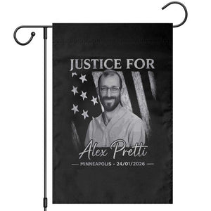 Justice For Alex Pretti Garden Flag Minneapolis Tribute 2026 Vintage American Flag TS11 Black Print Your Wear