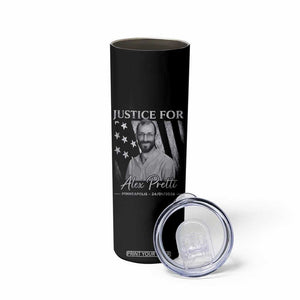 Justice For Alex Pretti Skinny Tumbler Minneapolis Tribute 2026 Vintage American Flag TS11 Print Your Wear