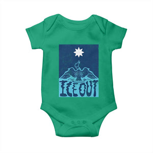 Ice Out Minnesota Loon Baby Onesie MN State Protest TS11 Irish Green Print Your Wear