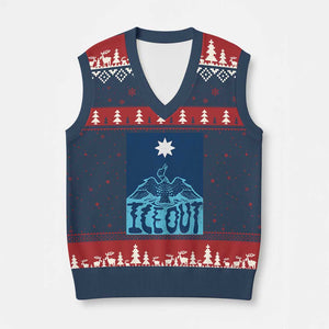 Ice Out Minnesota Loon V-Neck Knit Sweater Vest MN State Protest TS11 Navy Red Print Your Wear