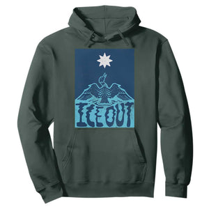 Ice Out Minnesota Loon Hoodie MN State Protest TS11 Dark Forest Green Print Your Wear
