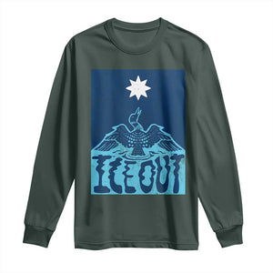 Ice Out Minnesota Loon Long Sleeve Shirt MN State Protest TS11 Dark Forest Green Print Your Wear
