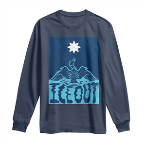 Ice Out Minnesota Loon Long Sleeve Shirt MN State Protest TS11 Navy Print Your Wear