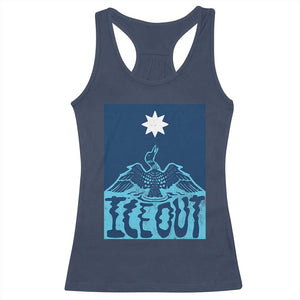 Ice Out Minnesota Loon Racerback Tank Top MN State Protest TS11 Navy Print Your Wear