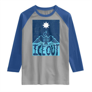 Ice Out Minnesota Loon Raglan Shirt MN State Protest TS11 Sport Gray Royal Print Your Wear