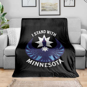 I Stand With Minnesota Throw Blanket Rebel Common Loon Minnesota Protest TS11 Print Your Wear