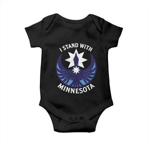 I Stand With Minnesota Baby Onesie Rebel Common Loon Minnesota Protest TS11 Black Print Your Wear