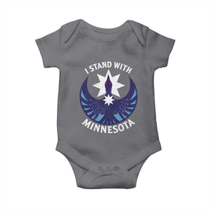 I Stand With Minnesota Baby Onesie Rebel Common Loon Minnesota Protest TS11 Charcoal Print Your Wear