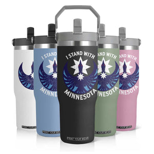 I Stand With Minnesota Flip Straw Tumbler Rebel Common Loon Minnesota Protest TS11 Print Your Wear