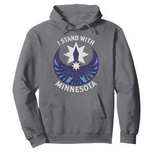 I Stand With Minnesota Hoodie Rebel Common Loon Minnesota Protest TS11 Charcoal Print Your Wear