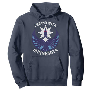 I Stand With Minnesota Hoodie Rebel Common Loon Minnesota Protest TS11 Navy Print Your Wear